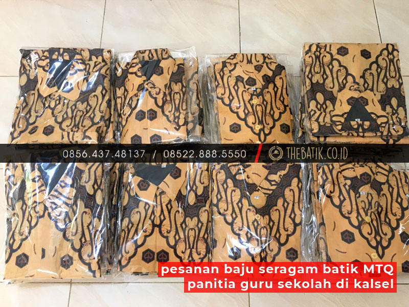 Pesanan Baju SERAGAM BATIK MTQ Panitia Guru Sekolah di KALSEL