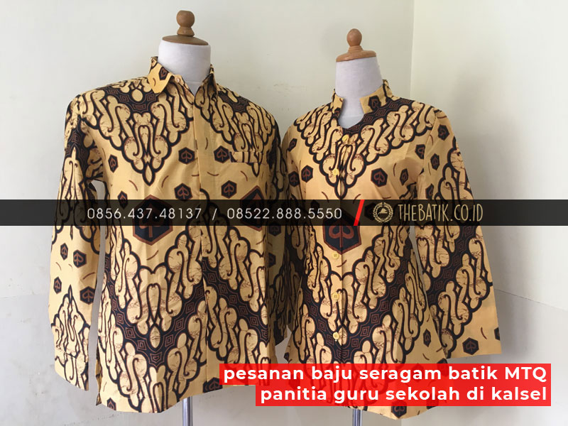 Pesanan Baju SERAGAM BATIK MTQ Panitia Guru Sekolah di KALSEL