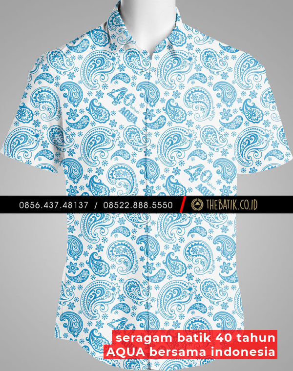 Seragam Batik 40 Tahun AQUA Bersama Indonesia