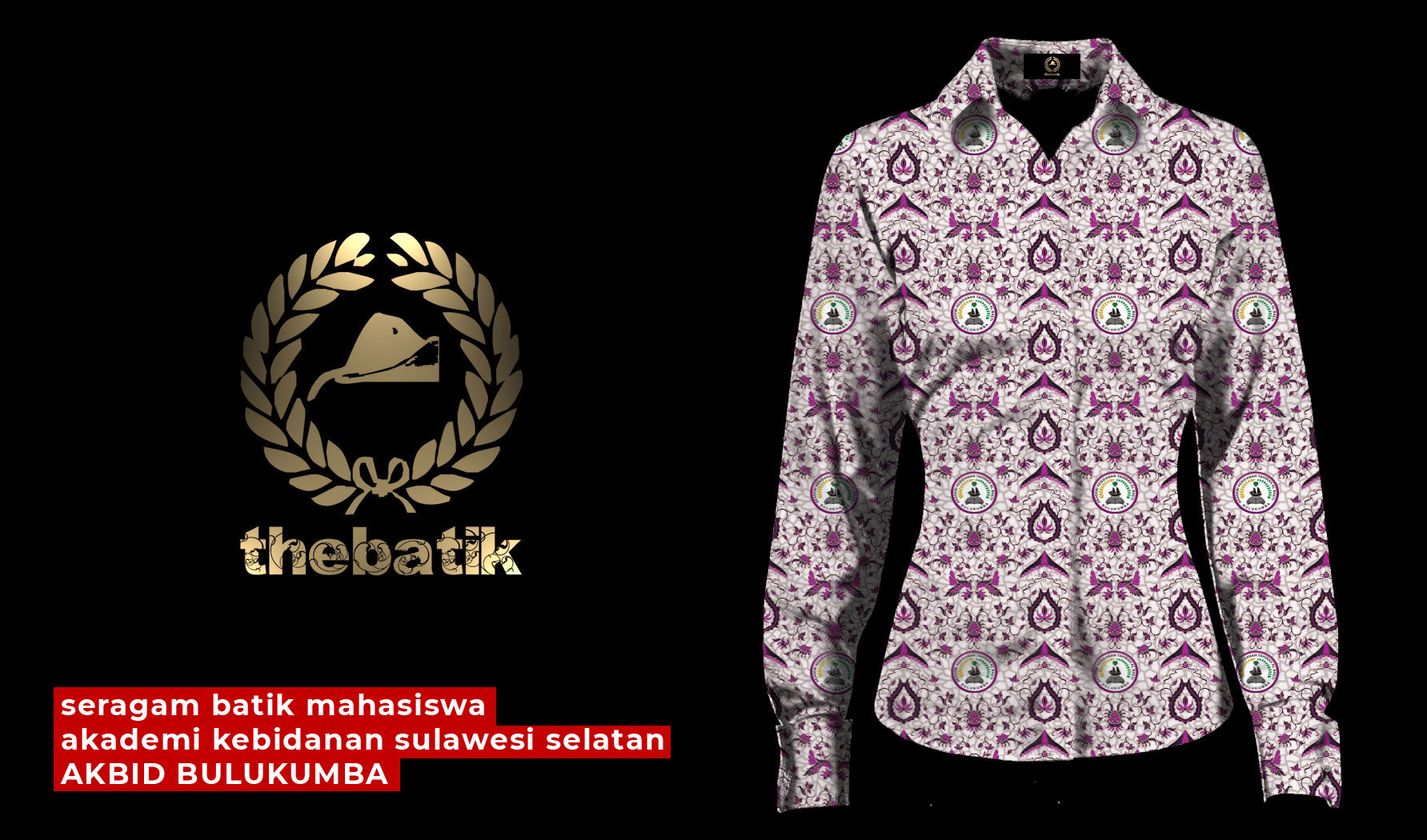 Seragam Batik Mahasiswa Akademi Kebidanan Sulawesi Selatan - AKBID BULUKUMBA