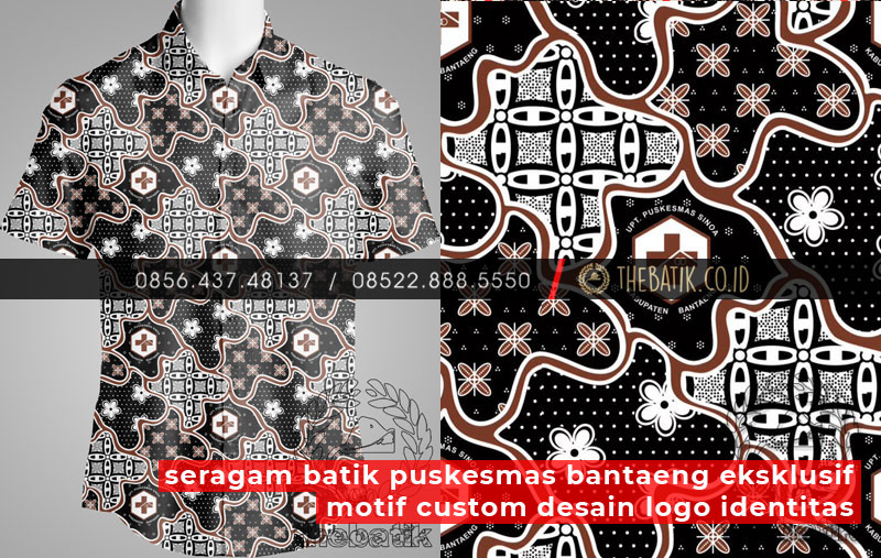 Seragam Batik PUSKESMAS BANTAENG Eksklusif Motif Custom Desain Logo Identitas