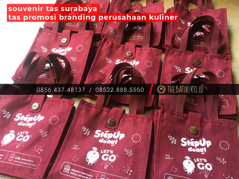 Souvenir Tas Surabaya - Tas Promosi Branding Perusahaan Kuliner STEPUP DONUT