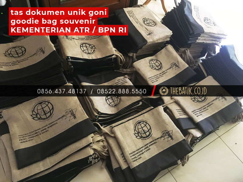 Tas Dokumen Unik Goni Goodie Bag Souvenir KEMENTERIAN ATR / BPN RI