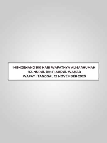 Tas Souvenir Tahlilan Mengenang 100 Hari Wafat