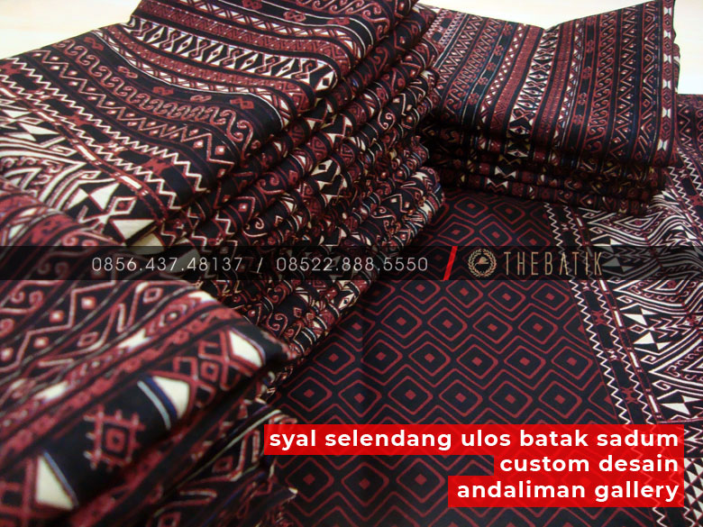 ANDALIMAN GALLERY - Syal Selendang Ulos Batak Sadum Custom Desain