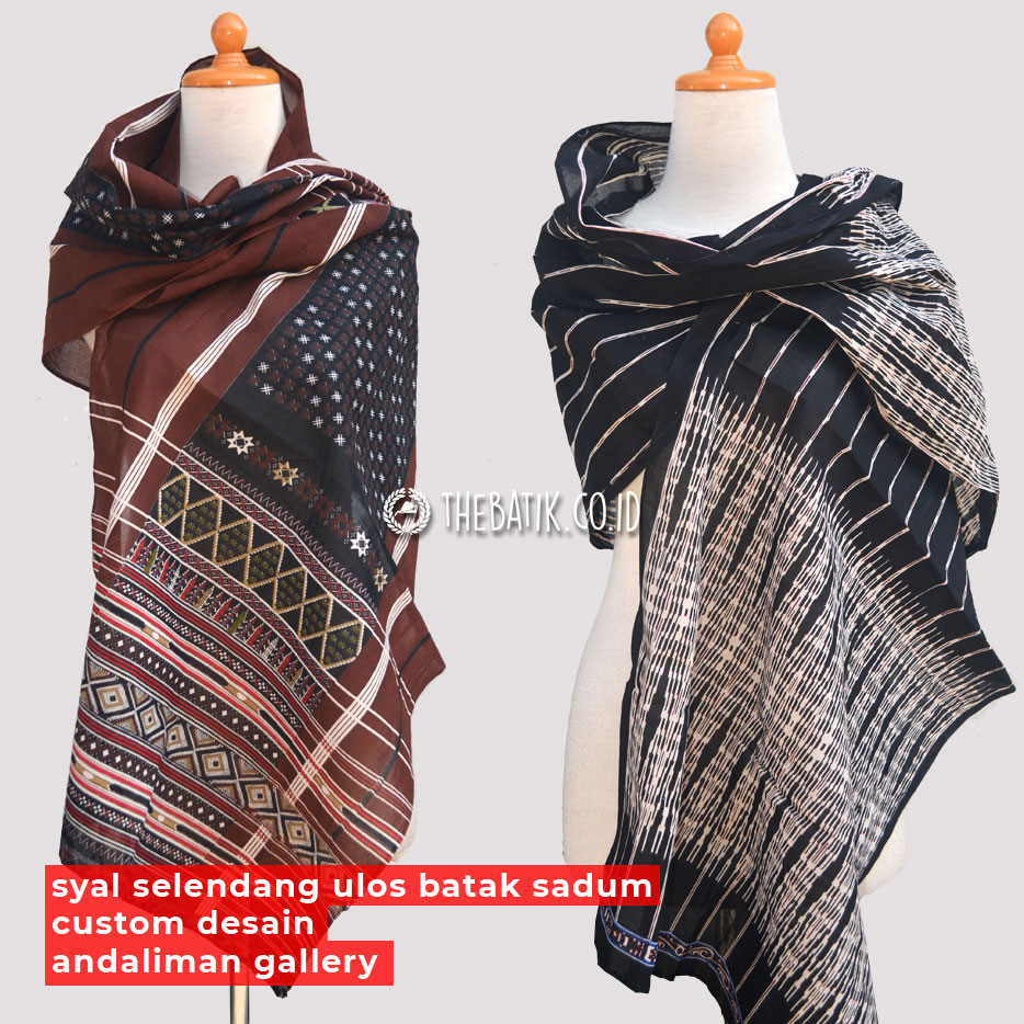 ANDALIMAN GALLERY - Syal Selendang Ulos Batak Sadum Custom Desain
