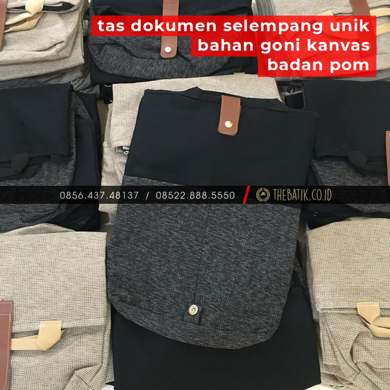 BADAN POM - Tas Dokumen Selempang Unik Bahan Kanvas