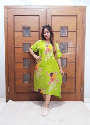 Baju Daster Batik Murah Lengan Pendek Model Midi