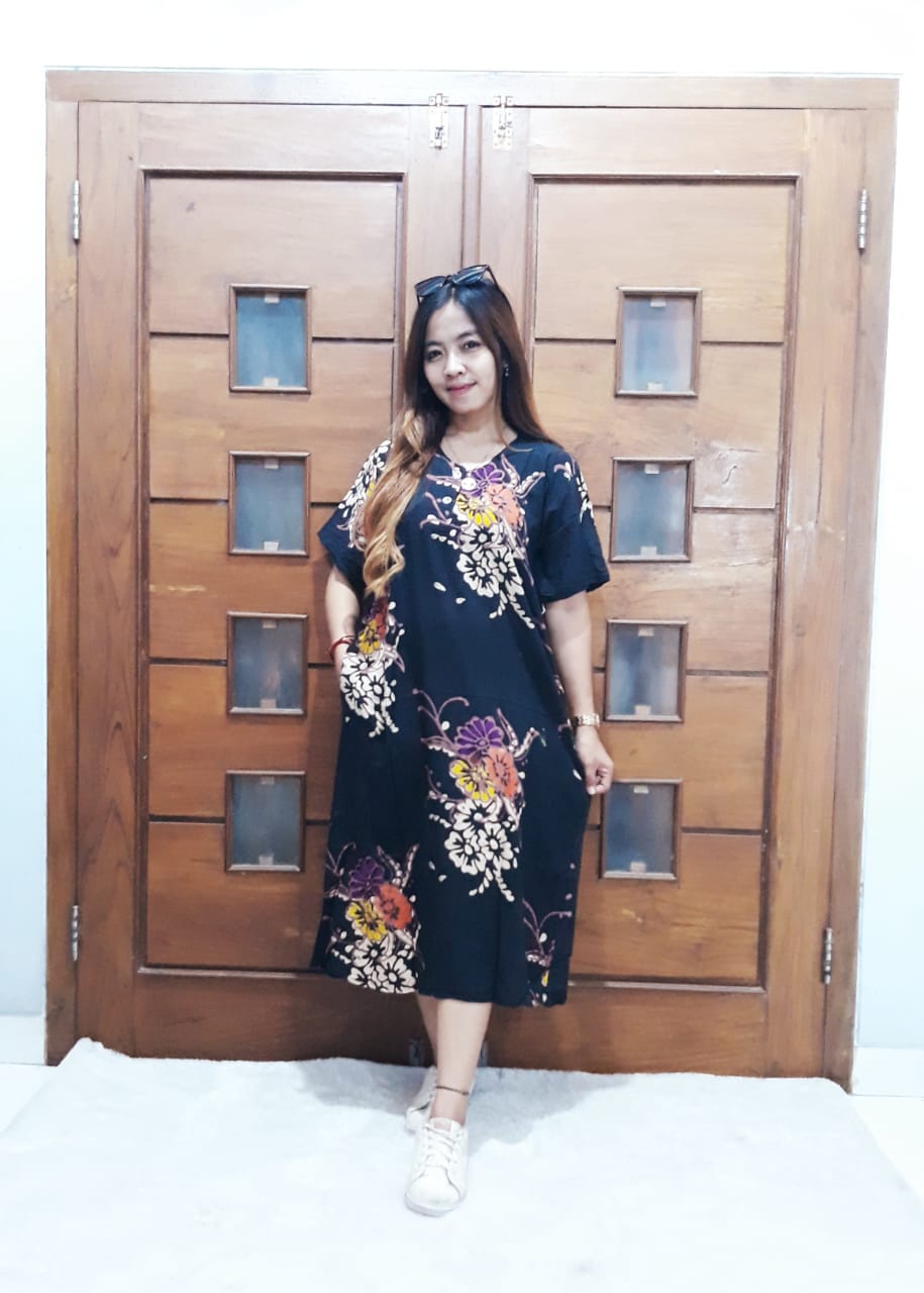 Baju Daster Batik Murah Lengan Pendek Model Midi