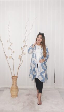 Baju Outer Batik Katun Simple Lengan 3/4