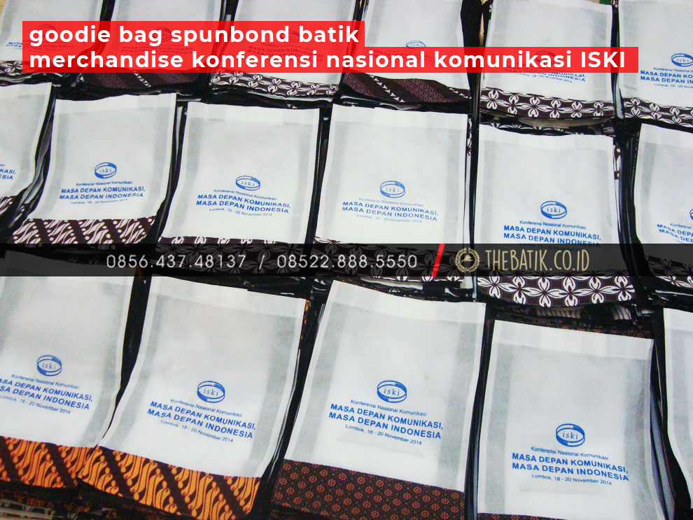Goodie Bag Spunbond Batik Merchandise Konferensi Nasional Komunikasi ISKI