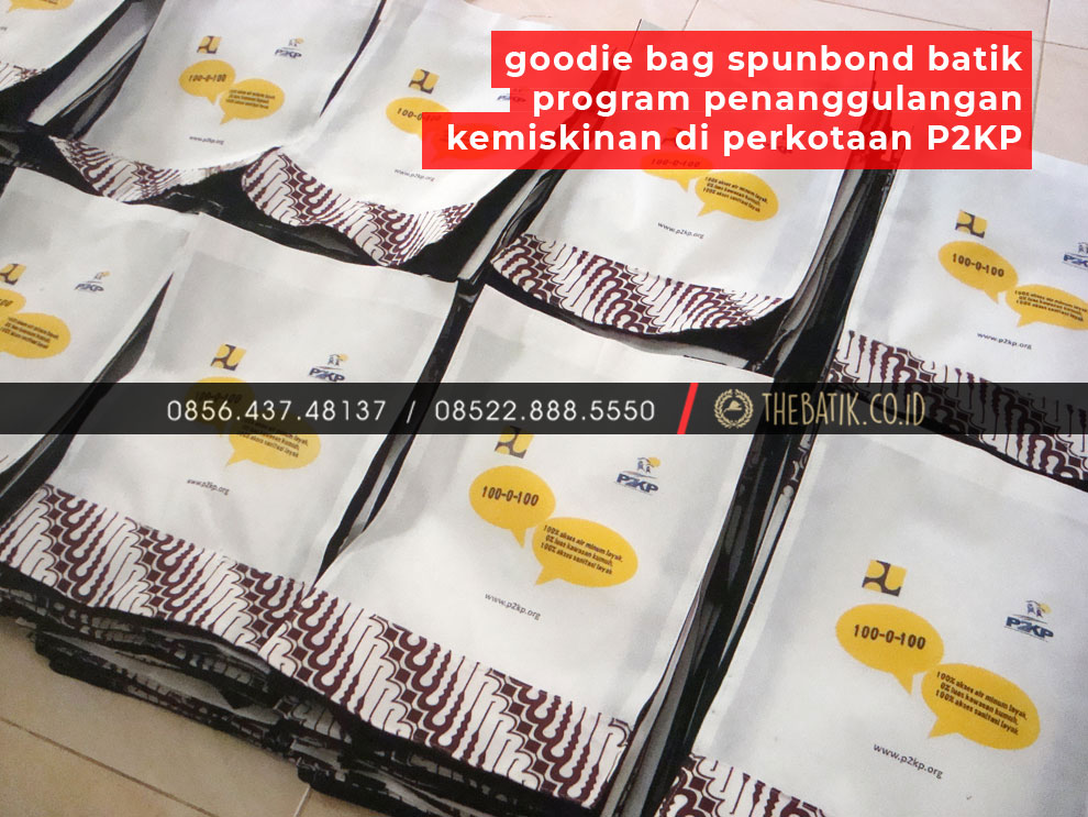Goodie Bag Spunbond Batik Program Penanggulangan Kemiskinan di Perkotaan P2KP