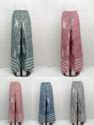 Celana Kulot Sayap Bahan Batik Print Katun