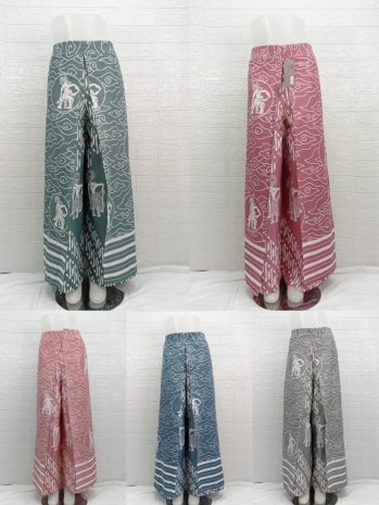 Celana Kulot Sayap Bahan Batik Print Katun