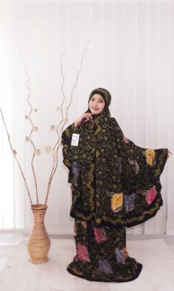 Mukena Batik Coletan Jumbo Bahan Rayon Super