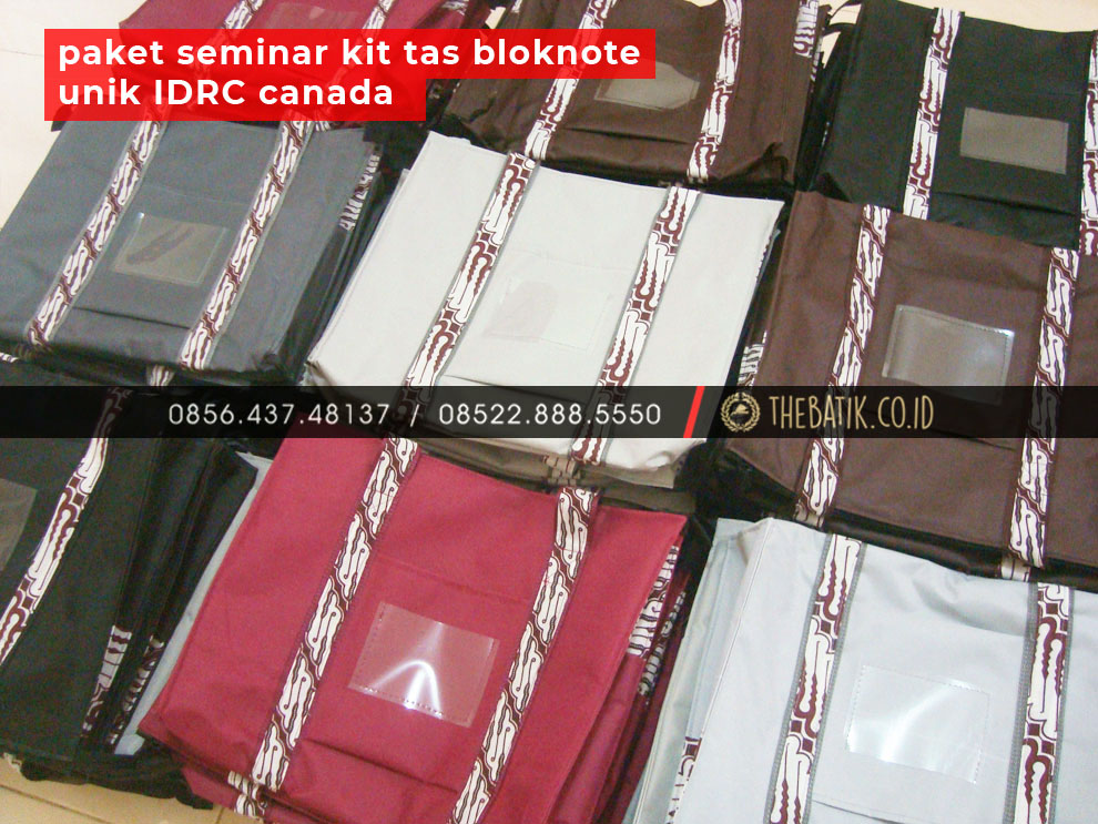 Paket Seminar Kit Tas Bloknote Unik IDRC Canada