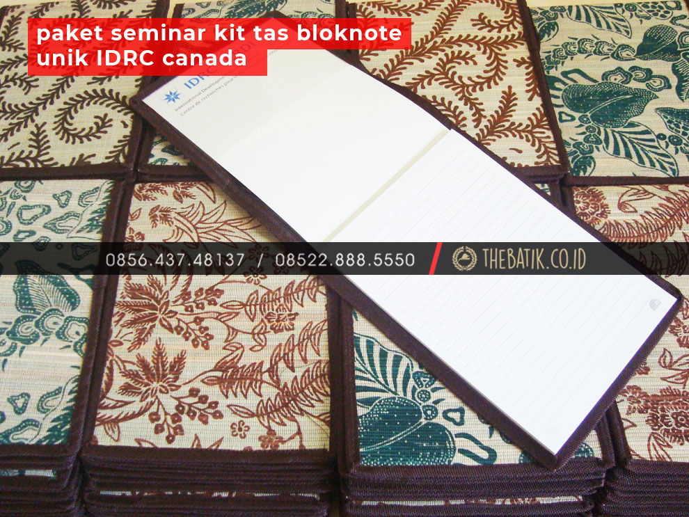 Paket Seminar Kit Tas Bloknote Unik IDRC Canada
