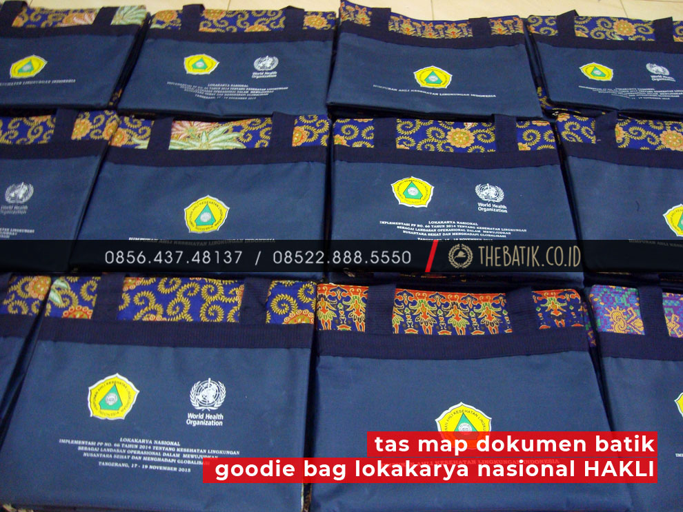 Tas Map Dokumen Batik Goodie Bag Lokakarya Nasional HAKLI