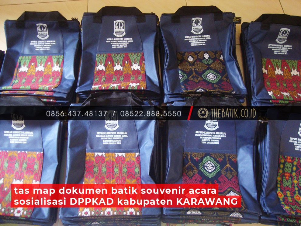 Pabrik Konveksi Tas Map Dokumen Batik Souvenir Acara Sosialisasi DPPKAD Kabupaten KARAWANG