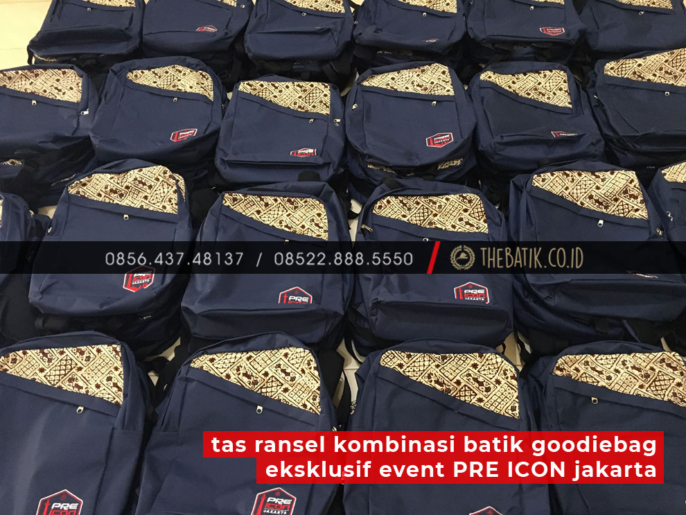 Tas Ransel Kombinasi Batik Goodiebag Eksklusif Event Pre Icon Jakarta