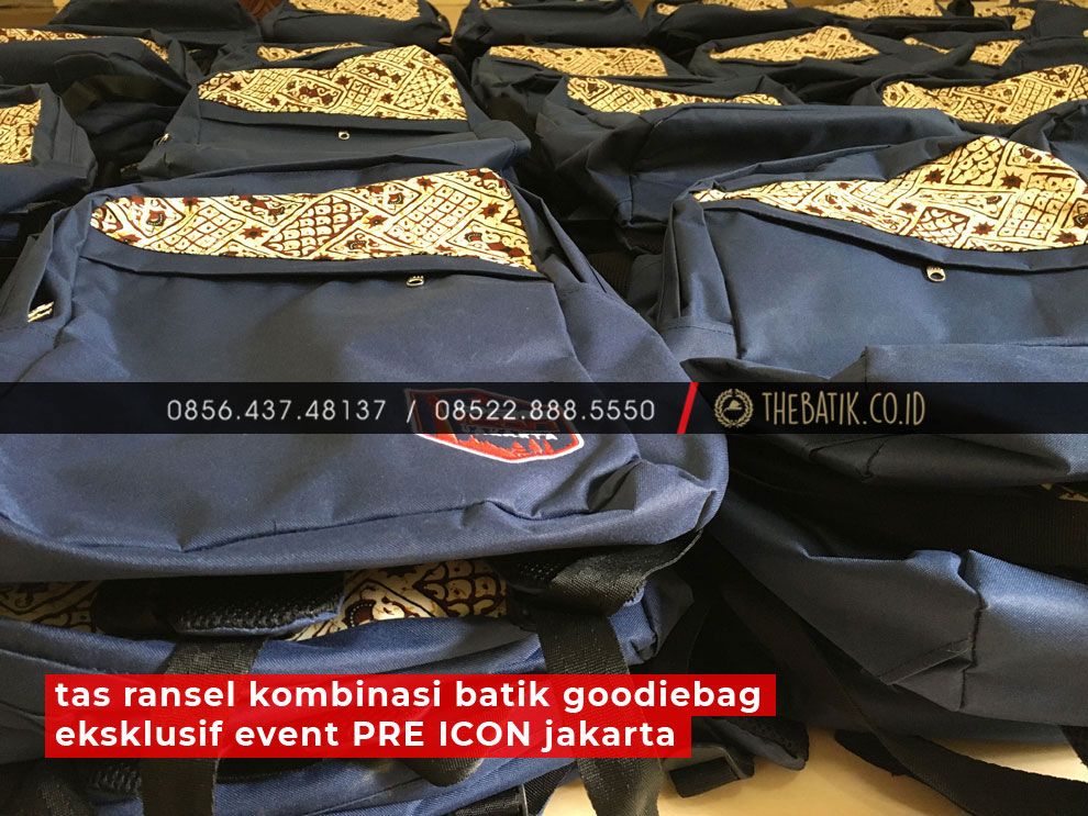 Tas Ransel Kombinasi Batik Goodiebag Eksklusif Event Pre Icon Jakarta
