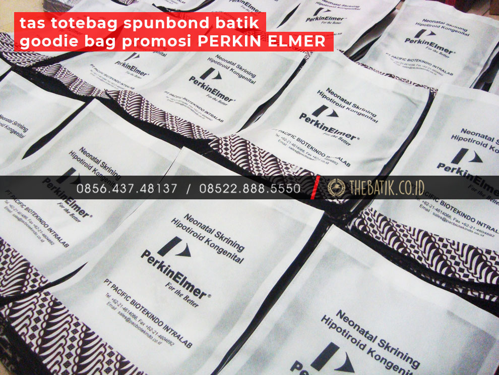 Tas Totebag Spunbond Batik Goodie Bag Promosi PERKIN ELMER