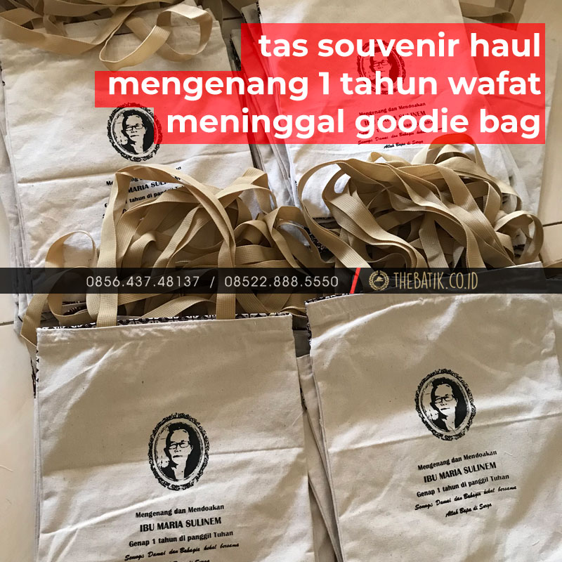 Souvenir Tas Eco Bag Jinjing Bahan Natural Kanvas