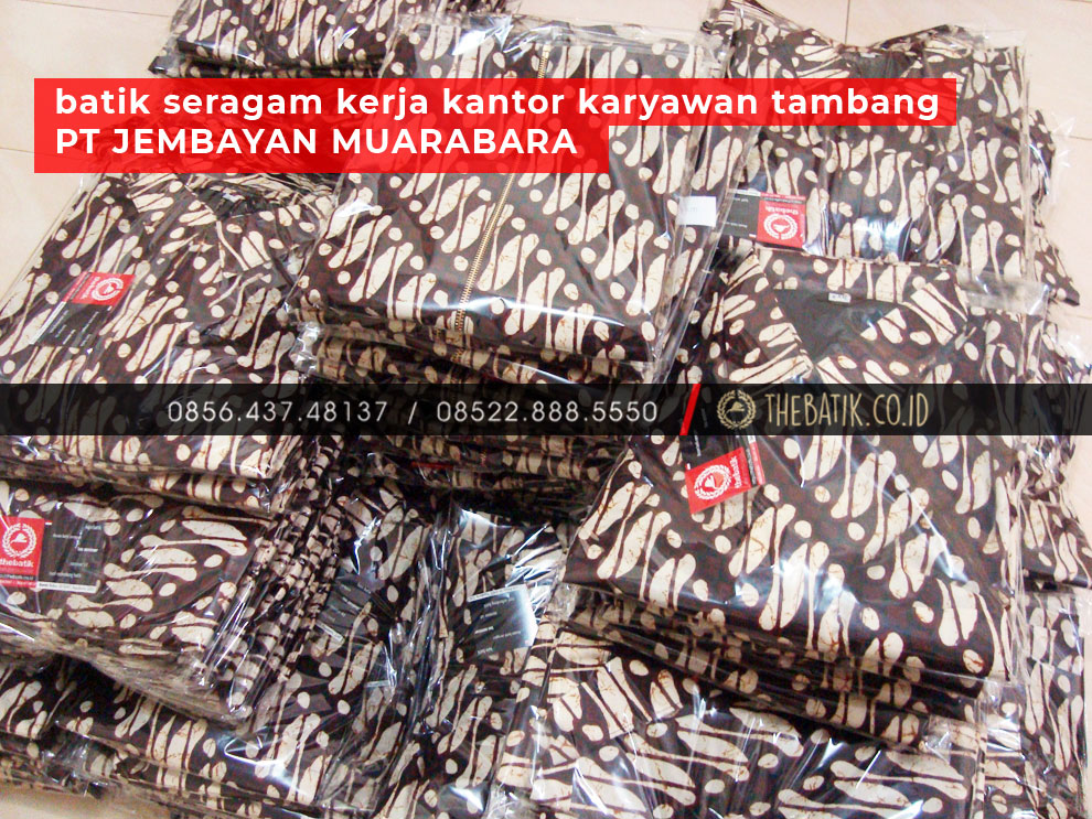 Batik Seragam Kerja Kantor Karyawan Tambang PT JEMBAYAN MUARABARA