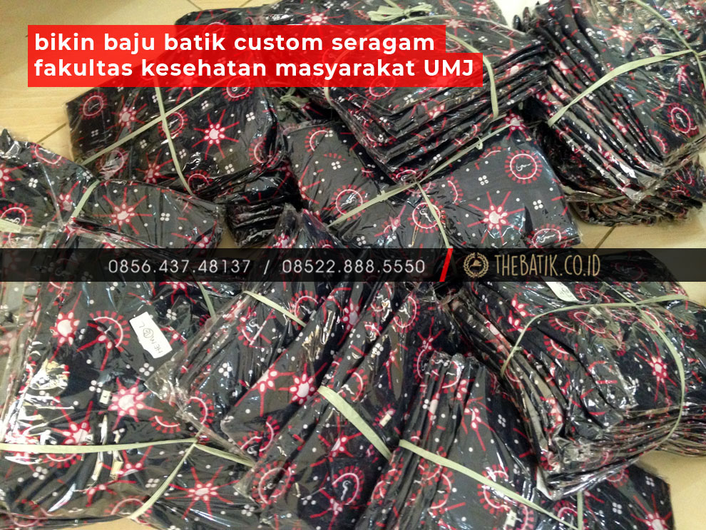 Bikin Baju Batik Custom Seragam Fakultas Kesehatan Masyarakat UMJ
