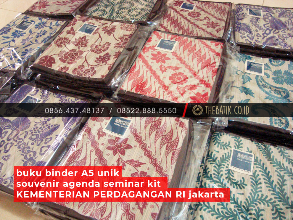 Buku Binder A5 Unik Souvenir Agenda Seminar Kit KEMENTERIAN PERDAGANGAN RI Jakarta