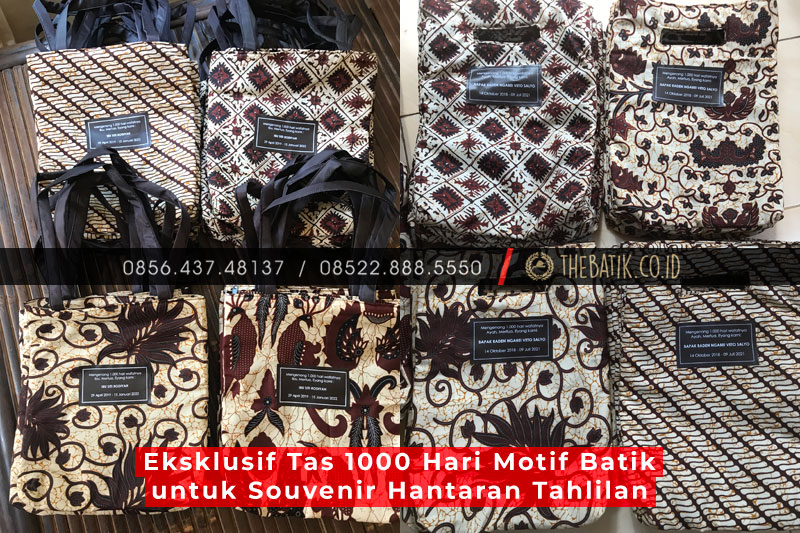 Organizer Pouch Batik Kawung - Tas Seminar Kit Batik / Souvenir
