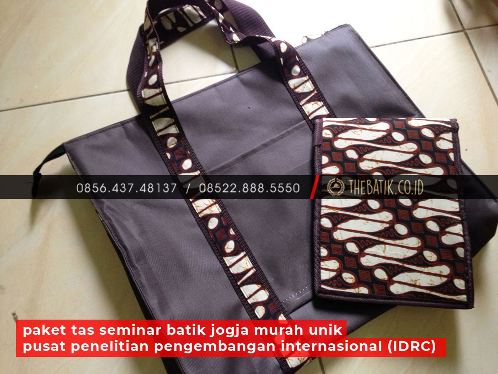 Paket Tas Seminar Batik Jogja Murah Unik Pusat Penelitian Pengembangan Internasional (IDRC)