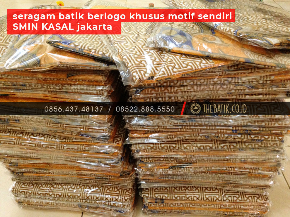 Seragam Batik Berlogo Khusus Motif Sendiri SMIN KASAL Jakarta