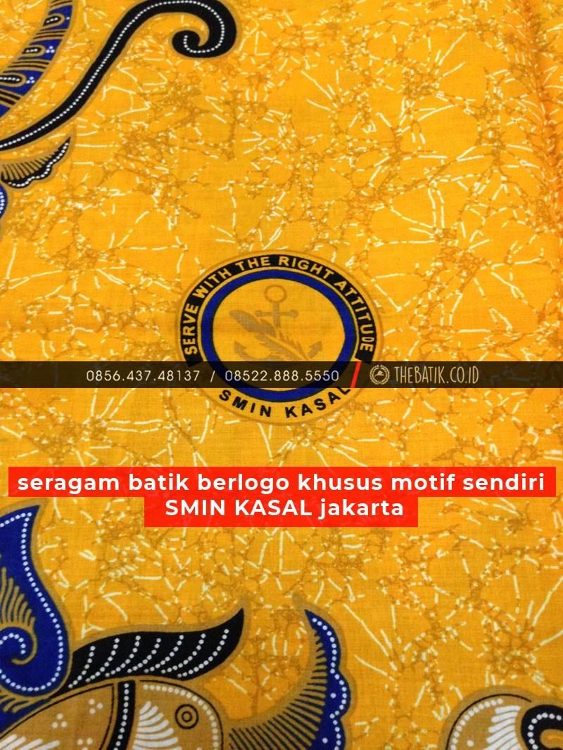 Seragam Batik Berlogo Khusus Motif Sendiri SMIN KASAL Jakarta