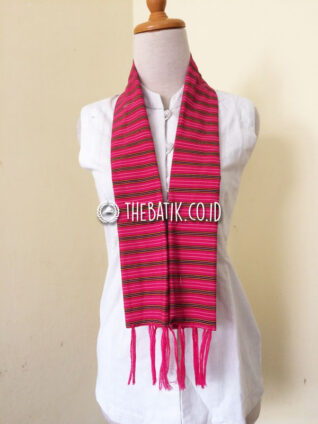 Syal Scarf Leher Pendek Bahan Lurik Jogja Souvenir Unik Gift Oleh-Oleh