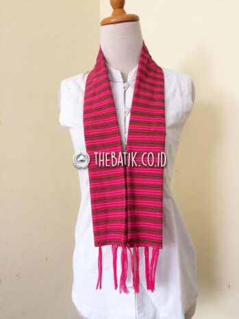 Syal Scarf Leher Pendek Bahan Lurik Jogja Souvenir Unik Gift Oleh-Oleh