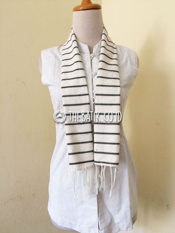 Syal Scarf Leher Pendek Bahan Lurik Jogja Souvenir Unik Gift Oleh-Oleh