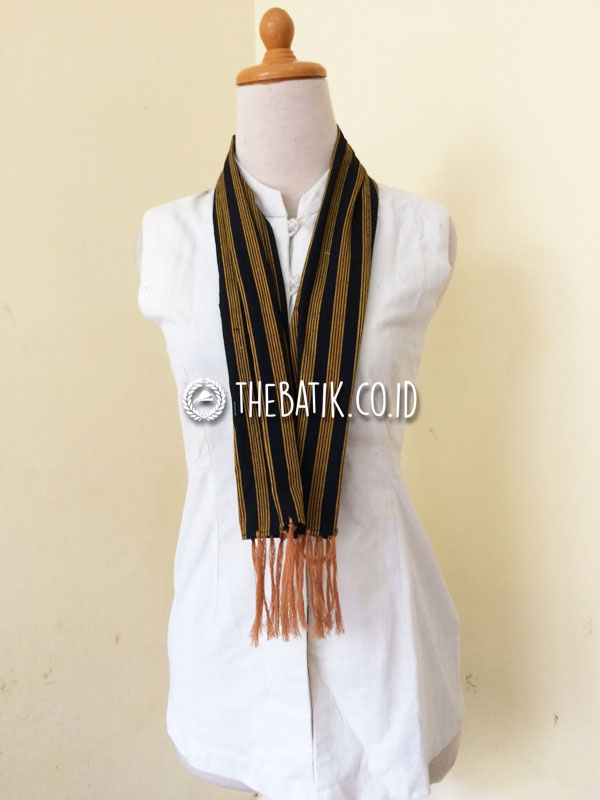 Syal Scarf Leher Pendek Bahan Lurik Jogja Souvenir Unik Gift Oleh-Oleh