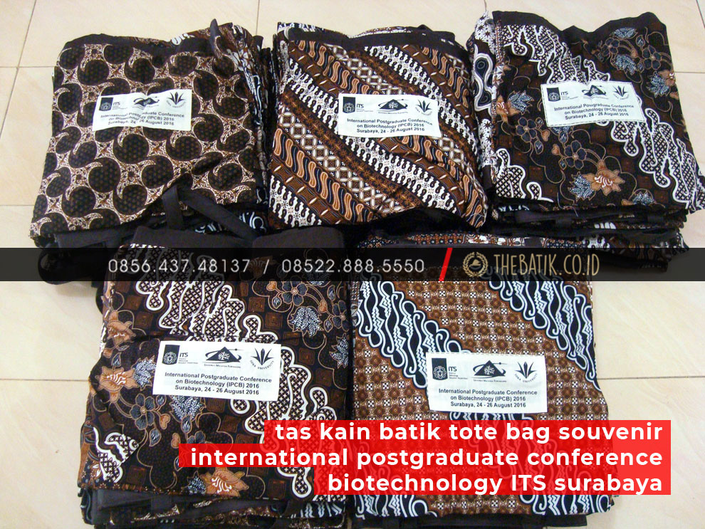 Tas Kain Batik Tote Bag Souvenir International Postgraduate Conference on Biotechnology ITS Surabaya