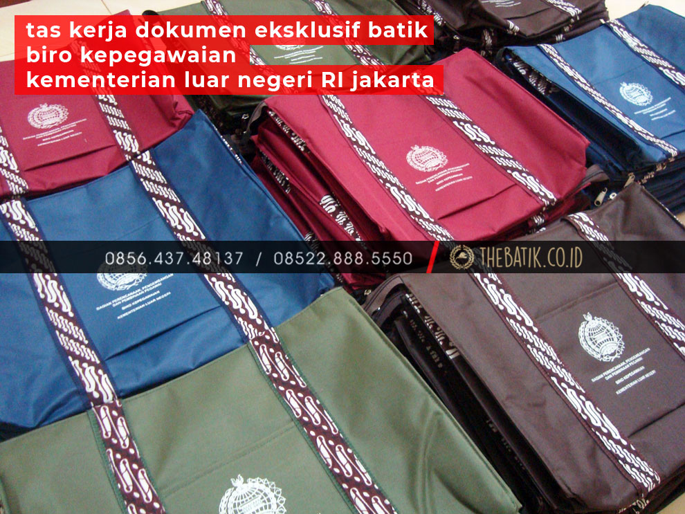 Tas Kerja Dokumen Batik Eksklusif Biro Kepegawaian Kementerian Luar Negeri RI Jakarta
