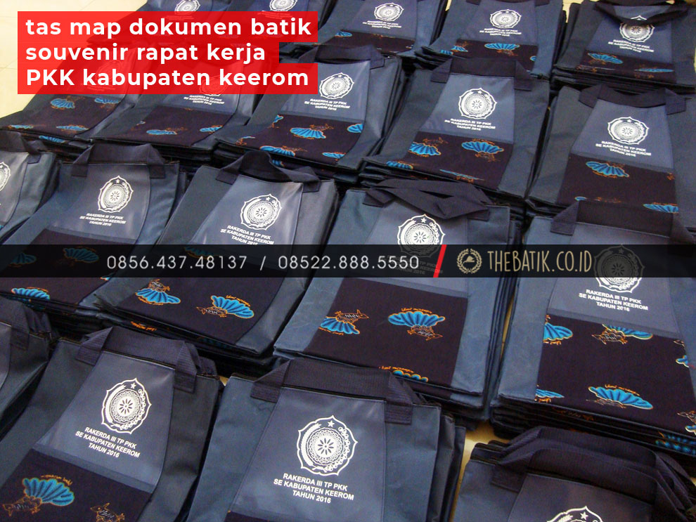 Tas Map Dokumen Batik Souvenir Rapat Kerja PKK Kabupaten Keerom