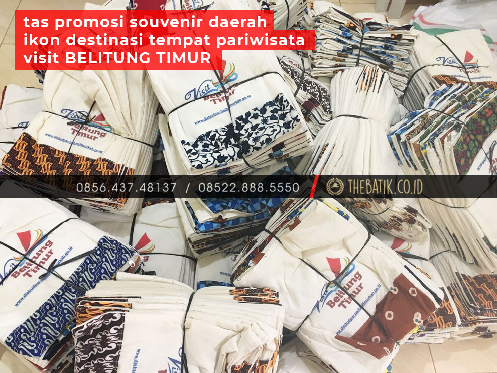 Tas Promosi Souvenir Daerah Ikon Destinasi Tempat Pariwisata Visit BELITUNG TIMUR