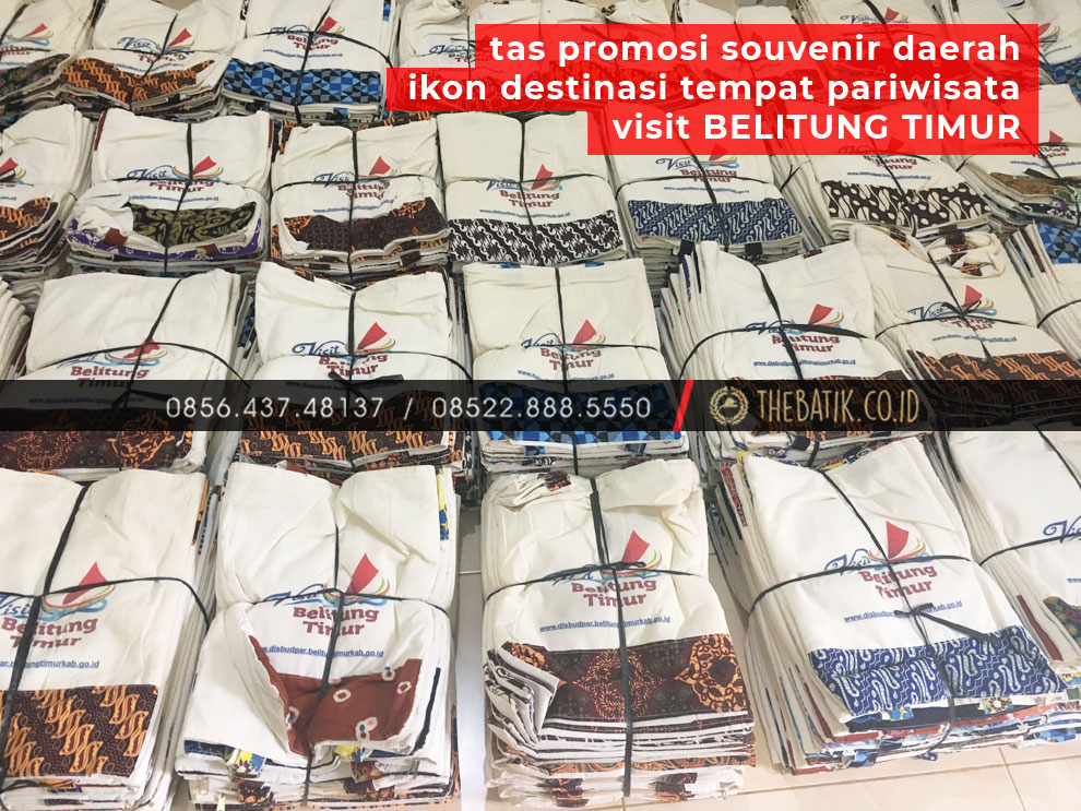 Tas Promosi Souvenir Daerah Ikon Destinasi Tempat Pariwisata Visit BELITUNG TIMUR