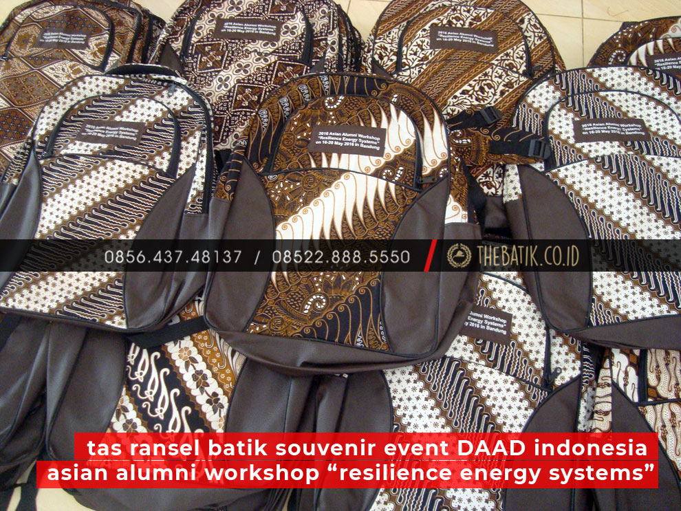 Tas Ransel Batik Souvenir Event DAAD Indonesia – Asian Alumni Workshop “Resilience Energy Systems”