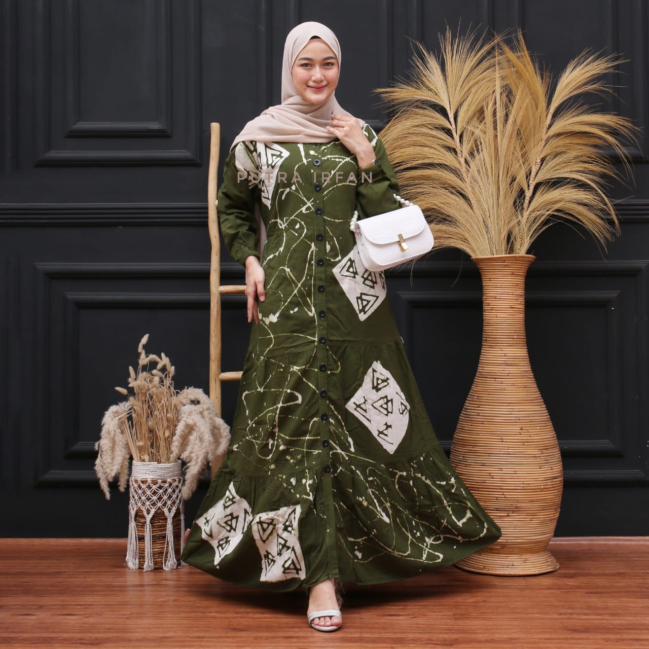 Baju Batik Gamis Rempel Tumpuk Rayon Model Susun Seri Grosiran Pekalongan