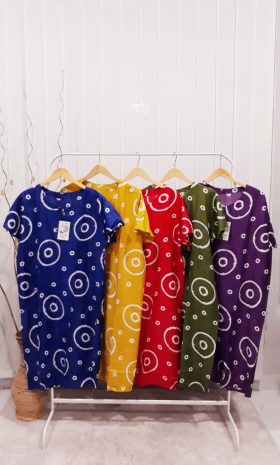 Baju Daster Batik Ibu Lengan Pendek Rayon Adem Pekalongan Grosir