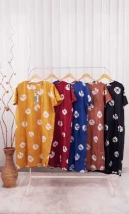 Baju Daster Batik Ibu Lengan Pendek Rayon Jumputan Pekalongan Grosir