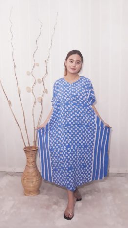 Baju Daster Batik Monochrome Lengan Pendek Rayon Lowo Pekalongan Grosir