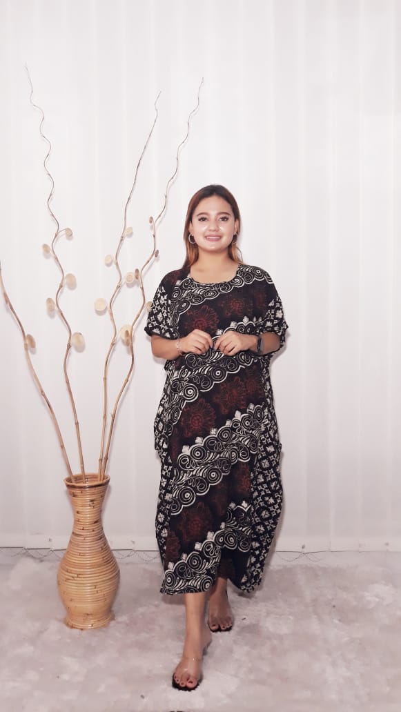 Baju Daster Batik Oblong Rayon Lengan Pendek Parang Lereng