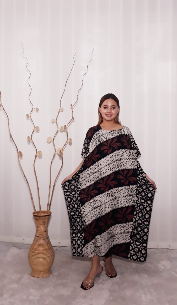 Baju Daster Batik Oblong Rayon Lengan Pendek Parang Lereng
